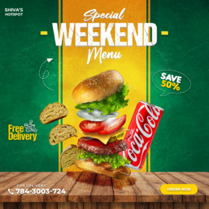 Exciting Weekend Menu with 50% Savings - Trideify's Captivating Design